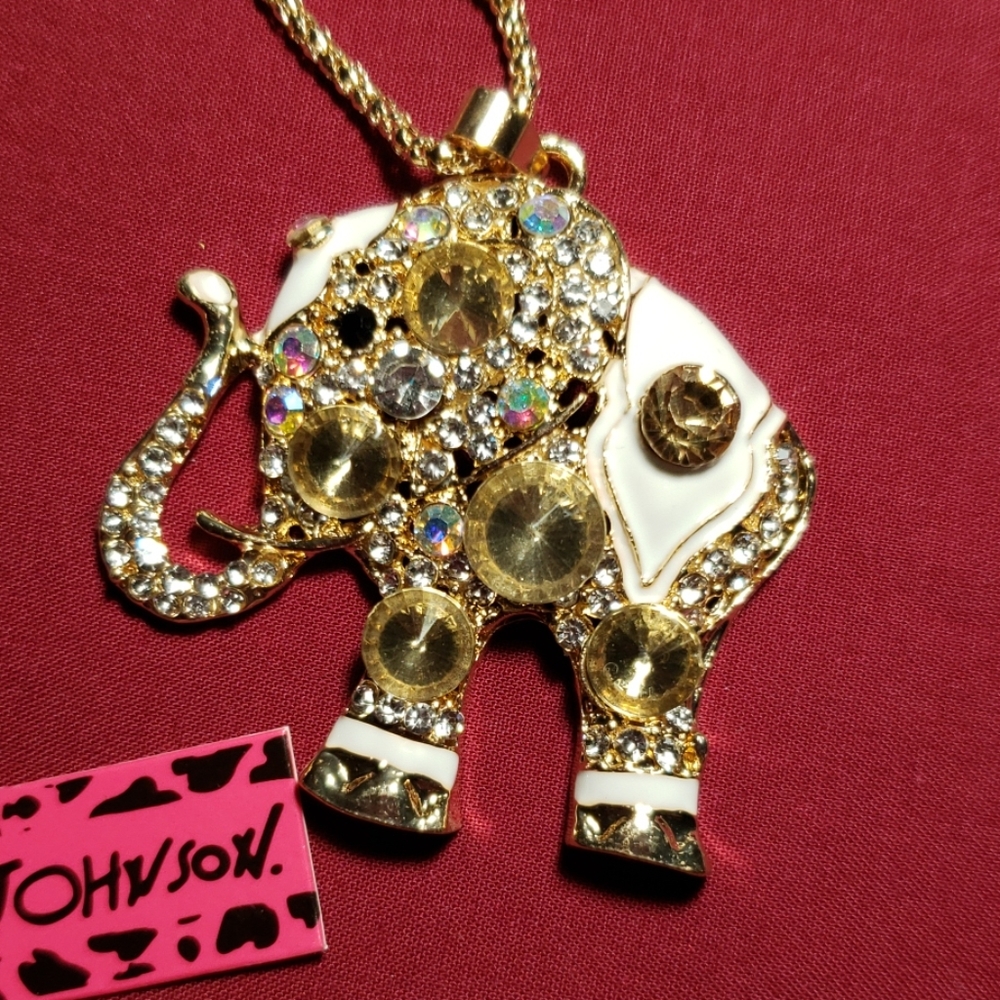 Betsey Johnson Elephant Necklace